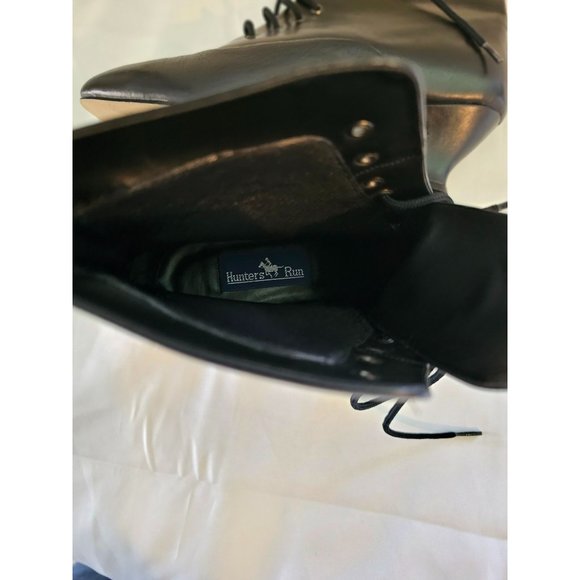 Vintage Hunter's Run Lace Up Victorian Leather Kitten Heel Boots  9.5 - Picture 4 of 5